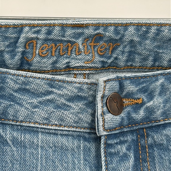 Women's Blue Flared Jeans - Picture 5 of 10